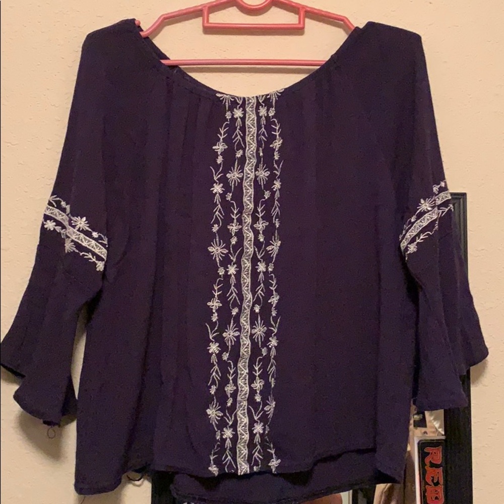 Navy blue blouse